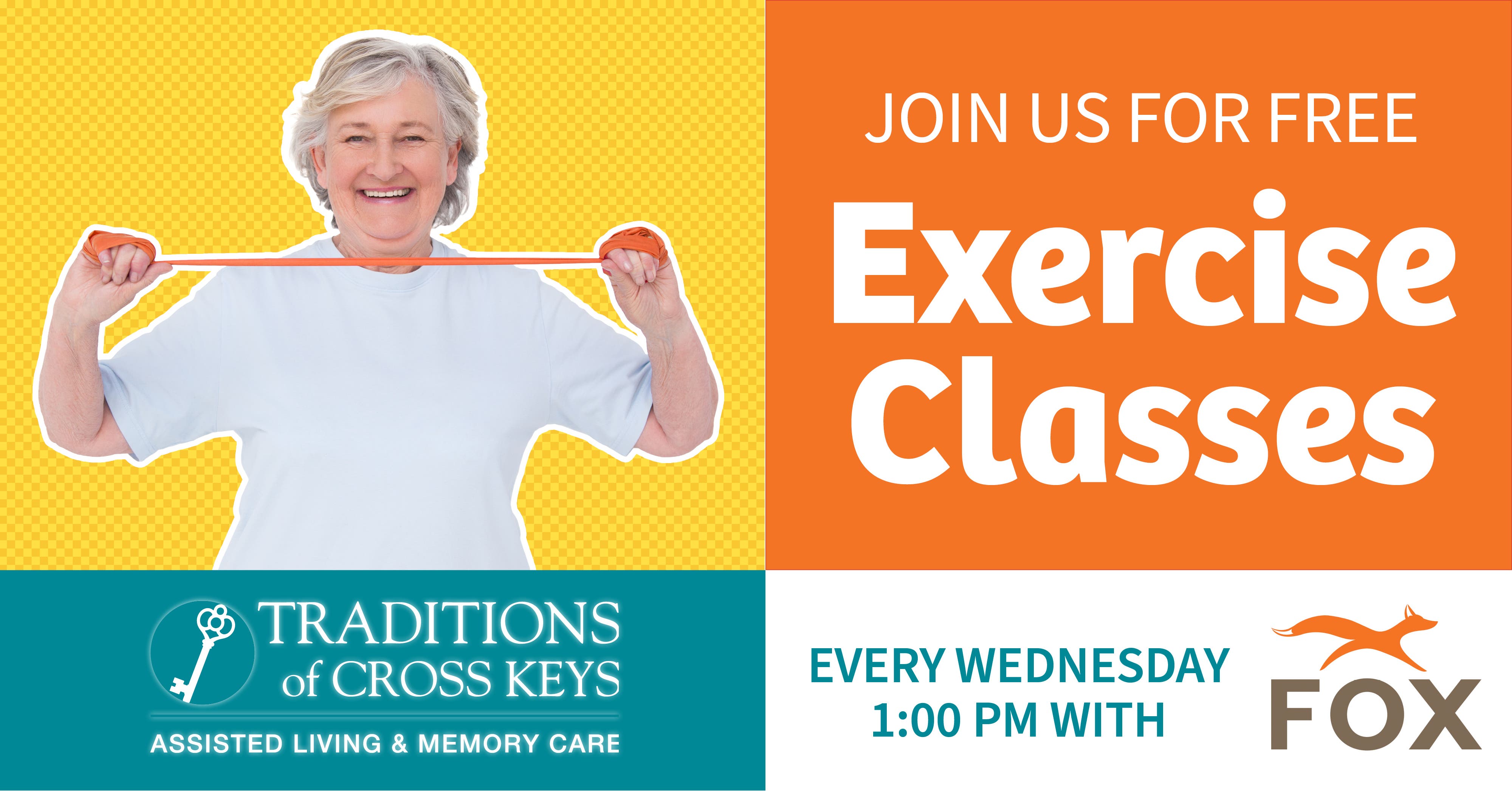Free Exercise Classes at Traditions of Cross Keys