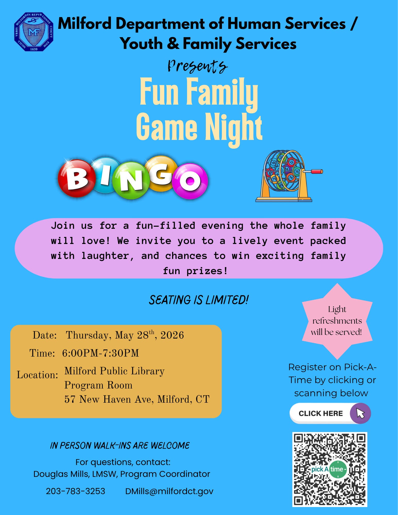 Fun Family Game Night- Bingo
