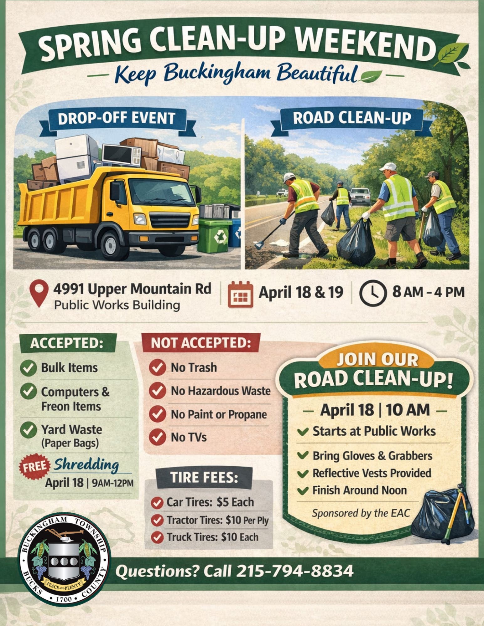 Buckingham Township Clean-Up Weekend