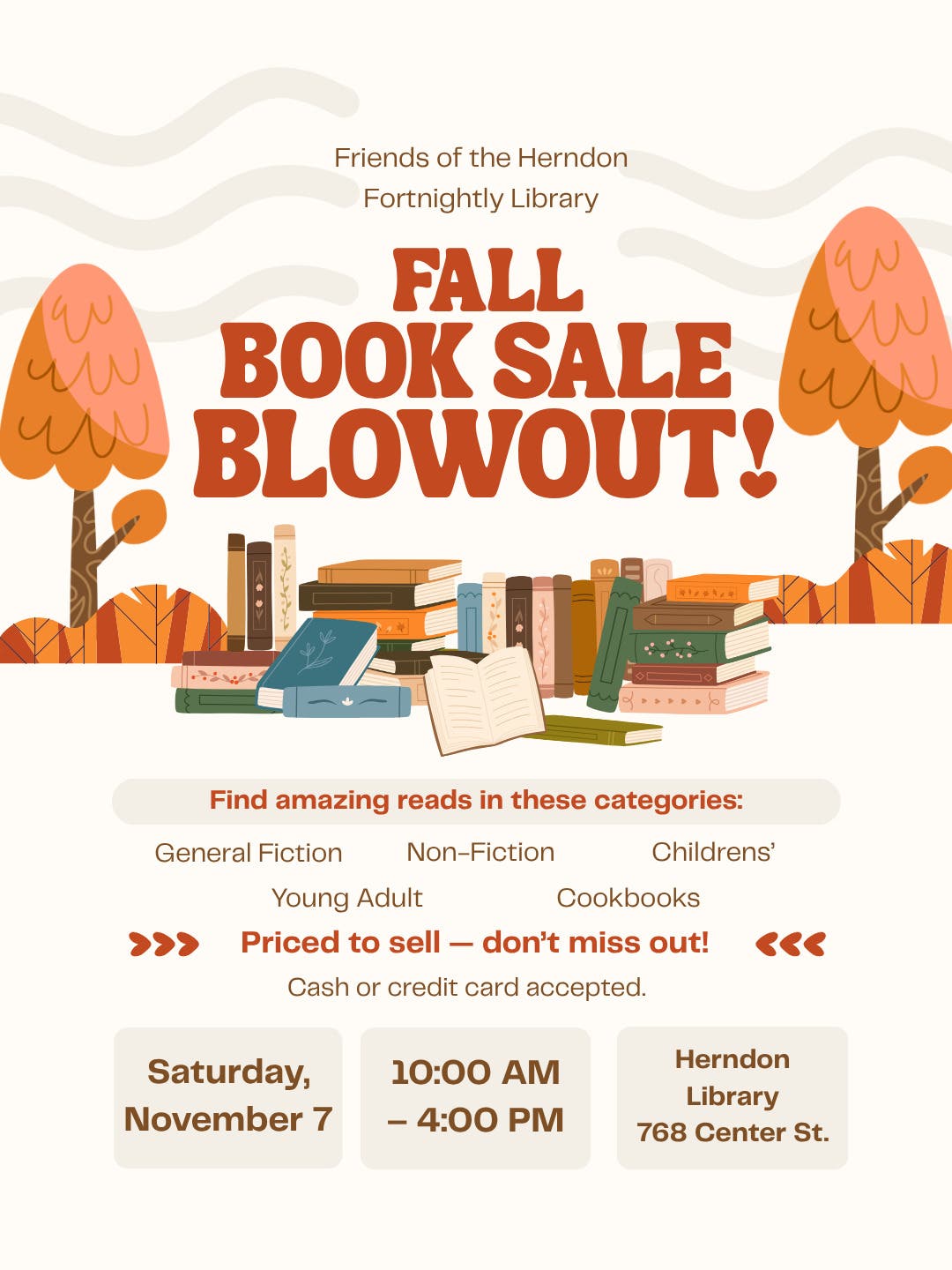 Fall Book Sale Blowout