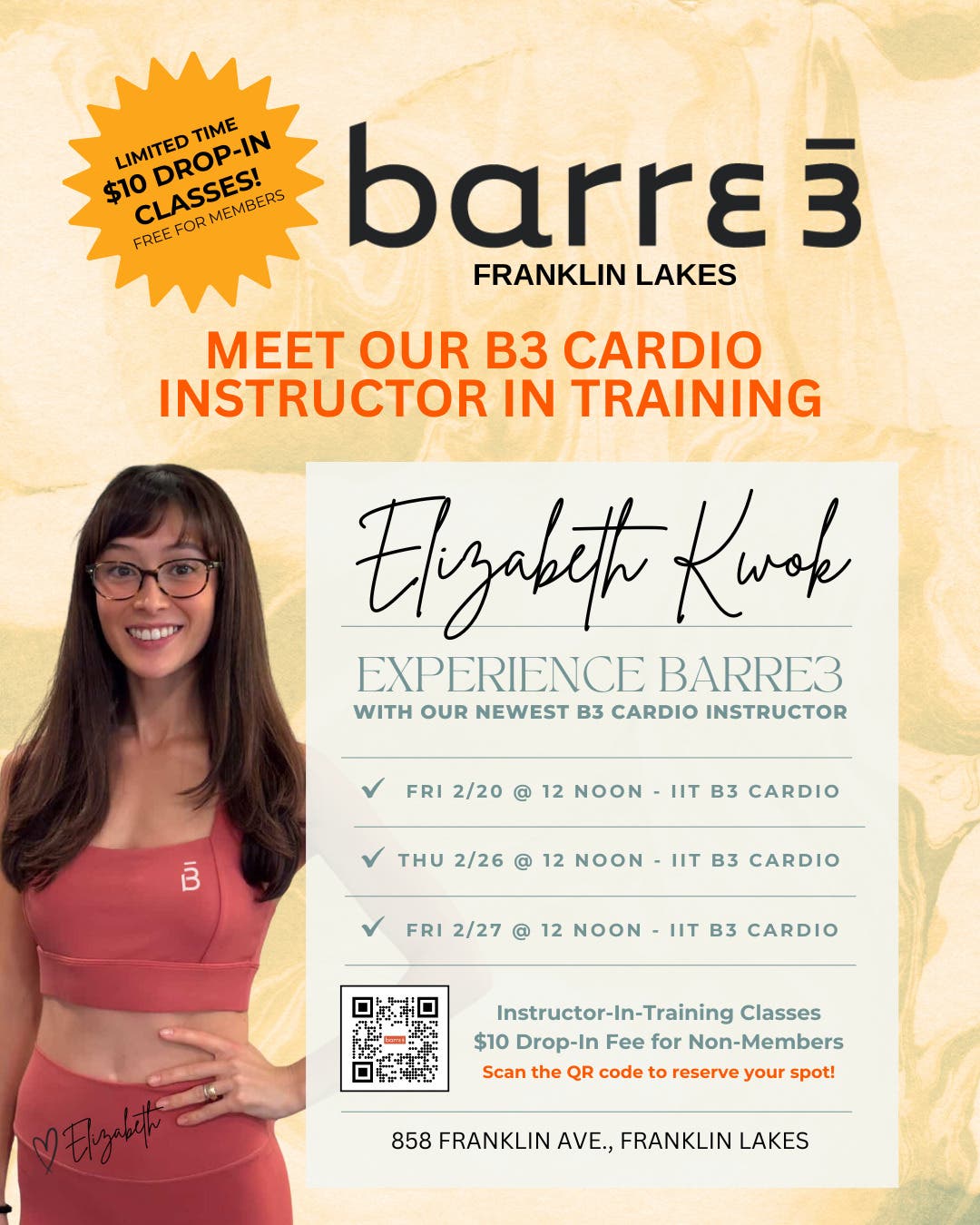 Meet Our Newest B3 Cardio Instructor – Drop-In for Just $10!