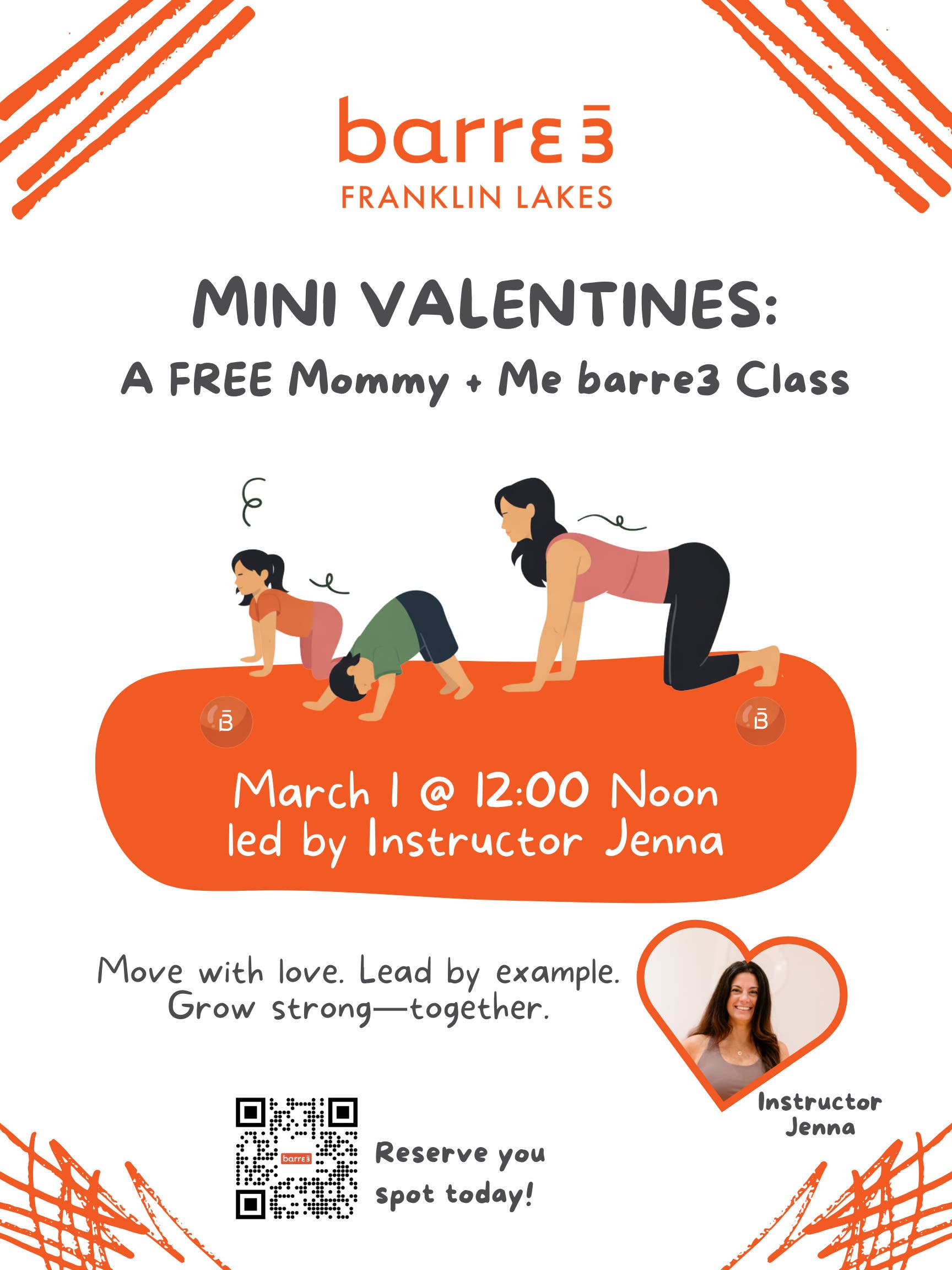FREE Mommy + Me barre3 Class – Mini Valentines Event 💕