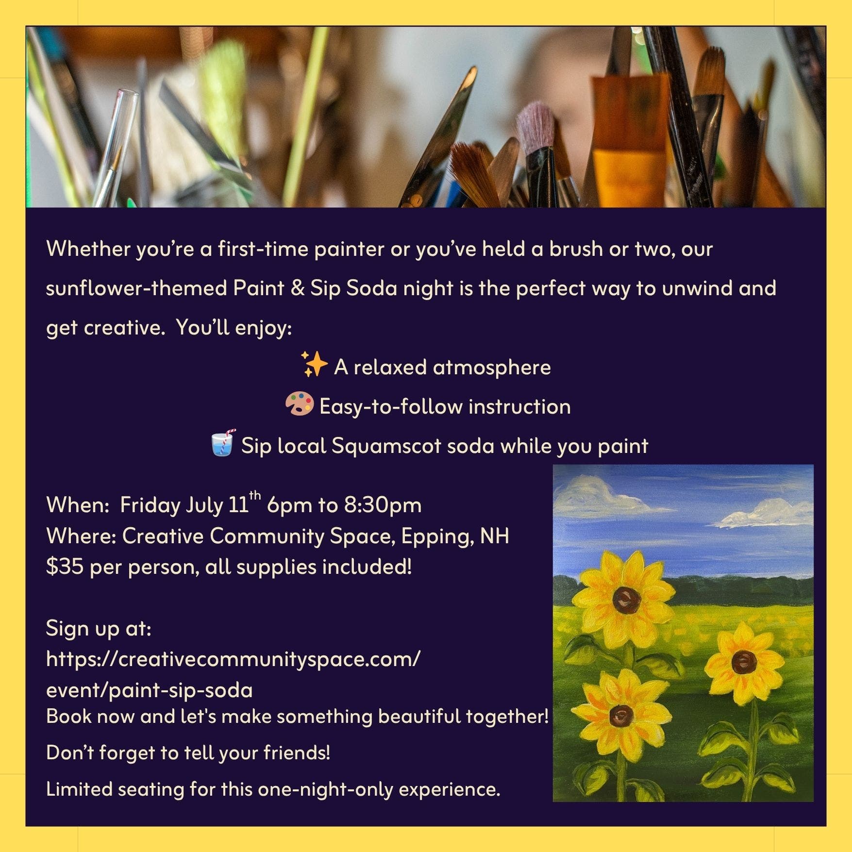 Paint & Sip Squamscot Soda