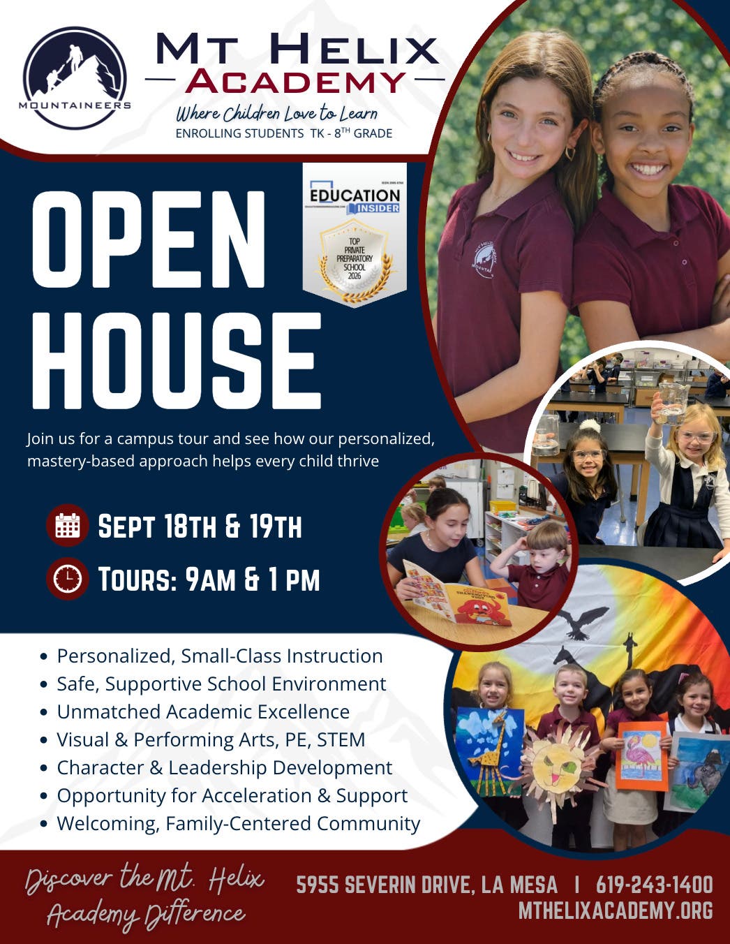 Mt. Helix Academy Open House