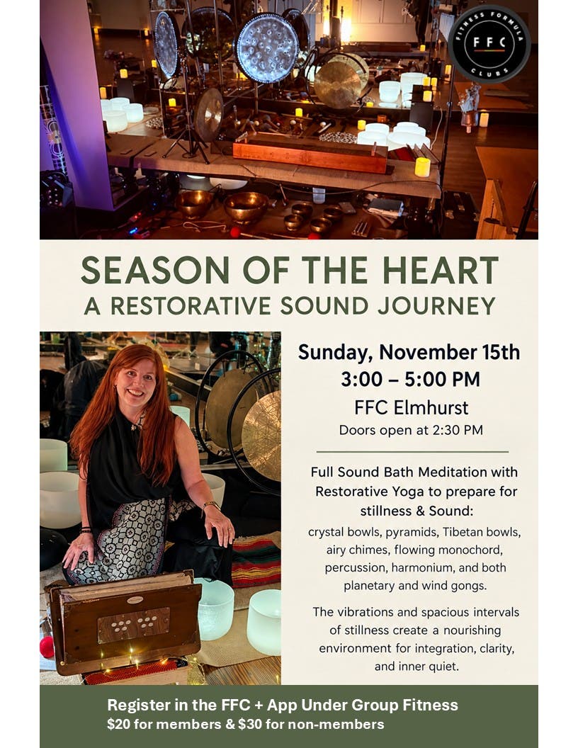 Season of the Heart: A Restorative Sound Journey with Kristin Sassi at FFC Elmhurst