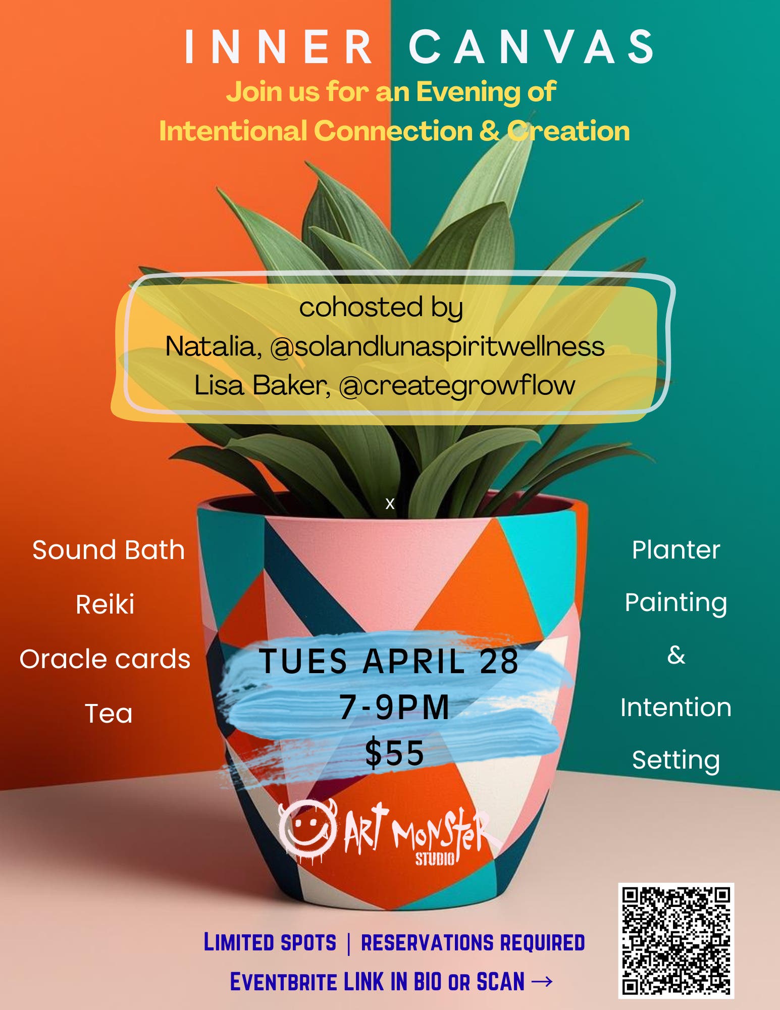 Inner Canvas: Sound Bath, Reiki, and Planter Painting Workshop