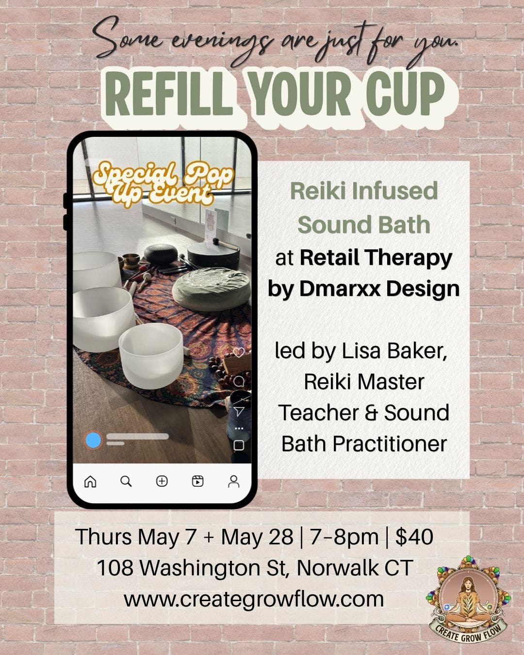 Refill Your Cup: Reiki Infused Sound Bath