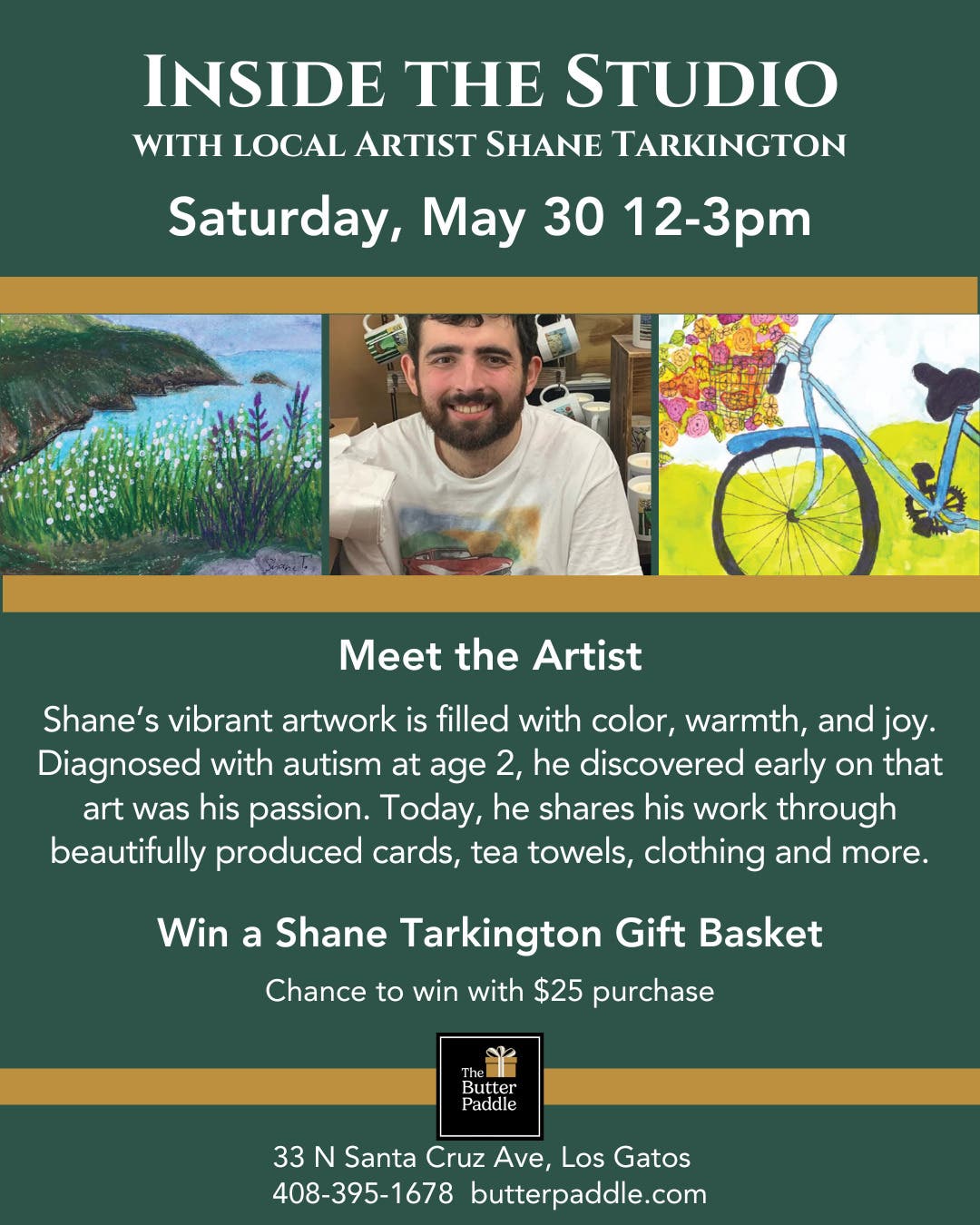 Inside the Studio with Local Artist Shane Tarkington at The Butter Paddle.