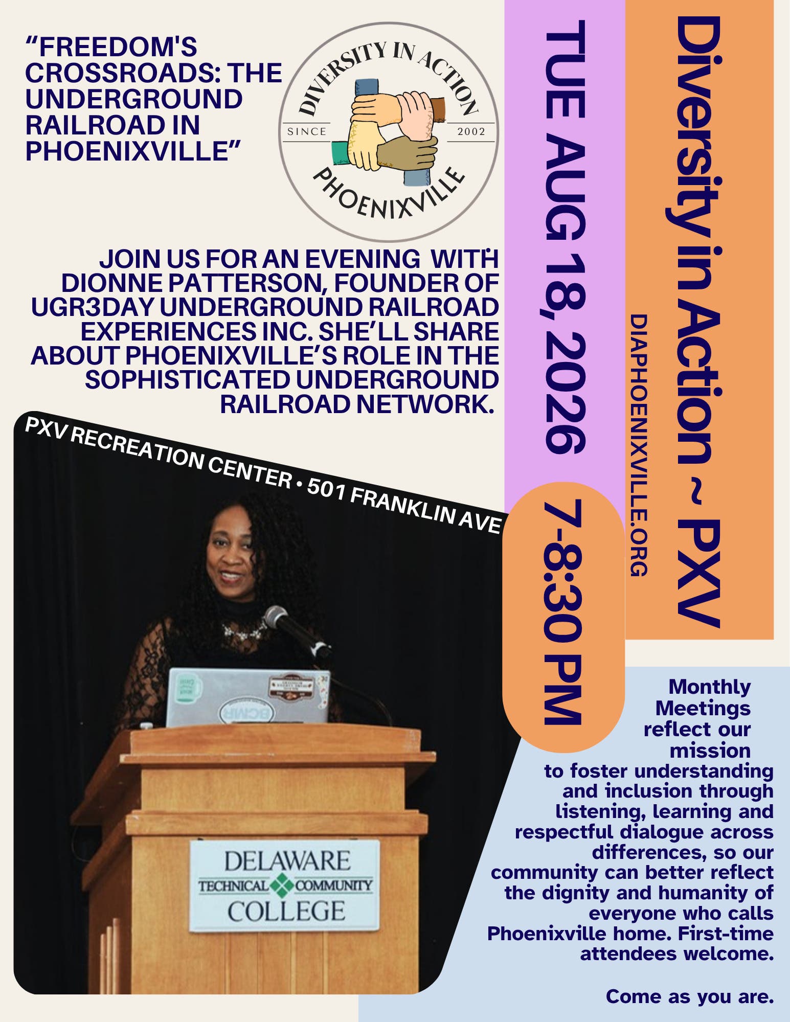 Diversity in Action General Meeting with Dionne Patterson