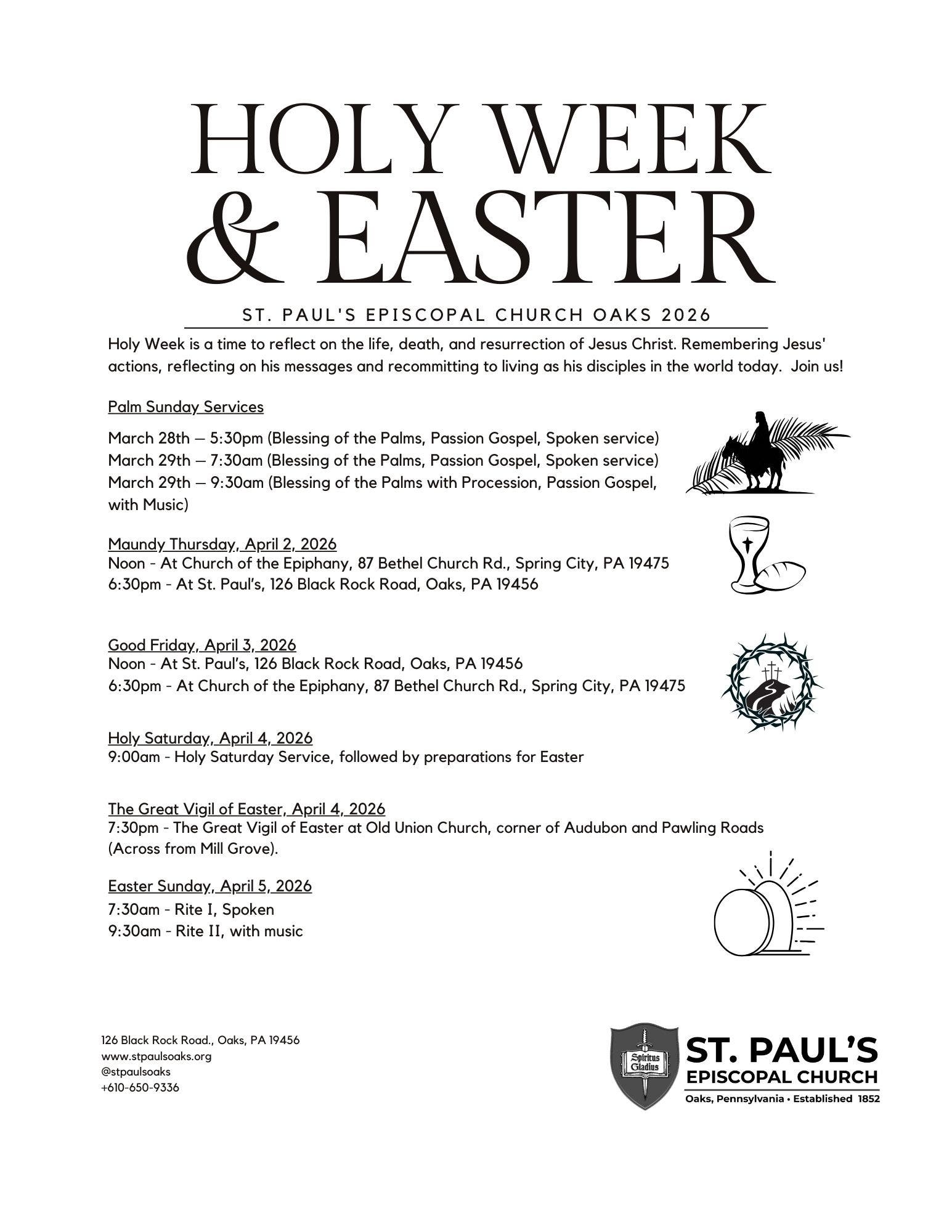 Mar 28 | Holy Week and Easter Services at St. Paul’s Episcopal Church ...
