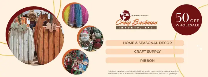 Craig Bachman Imports Décor & Craft Warehouse Sale