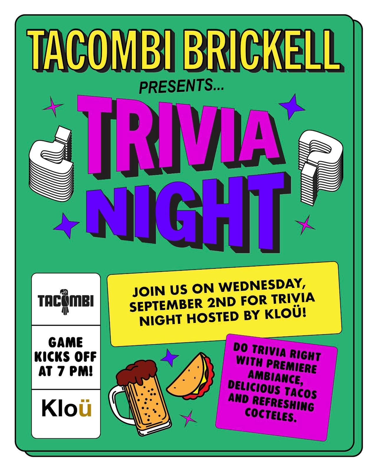 Tacombi presents Trivia Night