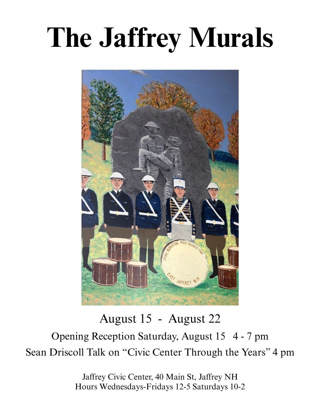 Opening Reception to honor The Jaffrey Murals