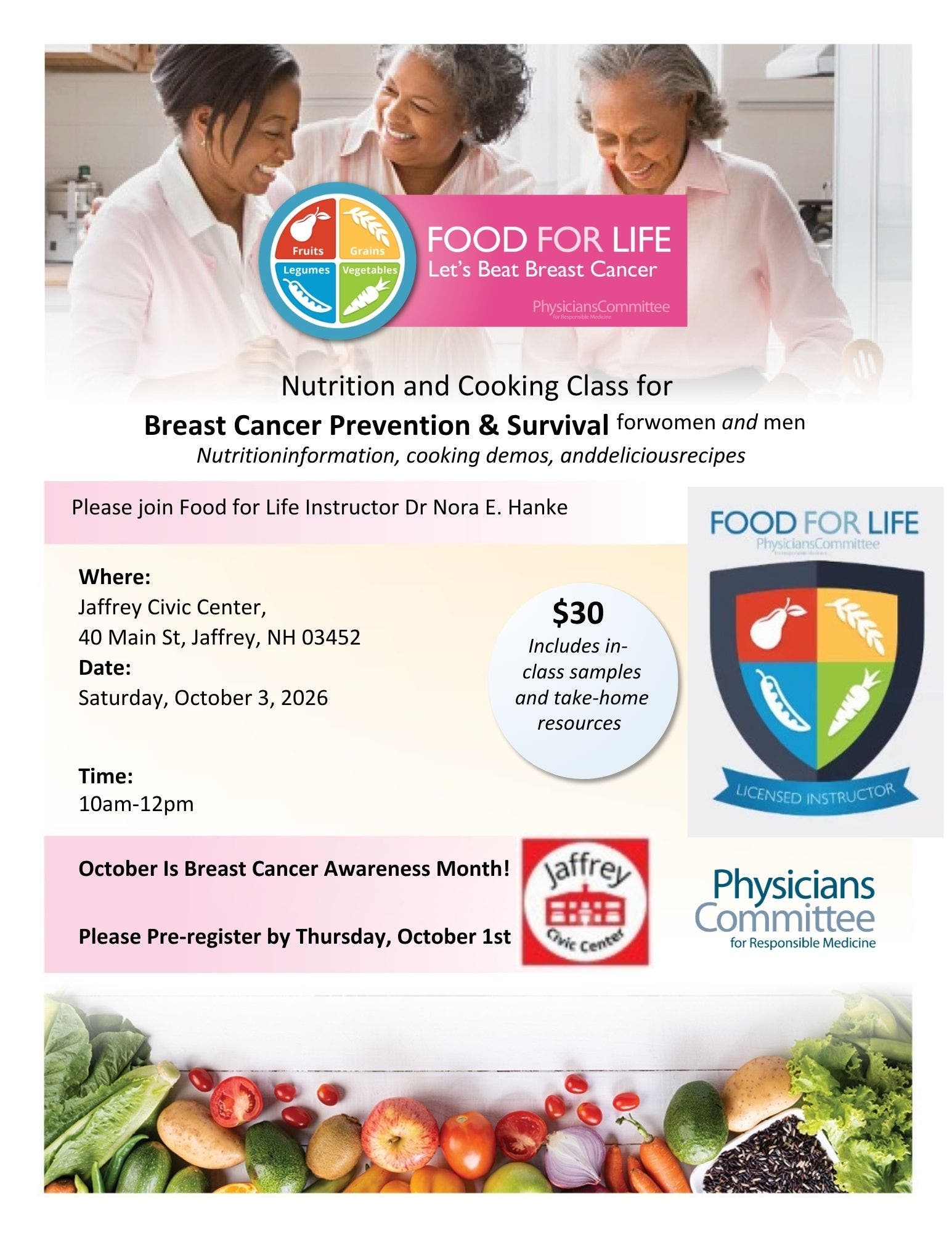 WORKSHOP: Let’s Beat Breast Cancer Workshop with Dr. Nora E. Hanke