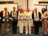 Dr. Hong presents the Compass Clock of Conscience—a symbolic reminder to stay aligned with one’s inner conscience—to five honorees.