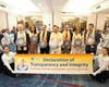 Dr. Hong and influential leaders pose for a group photo with a banner promoting the Declaration of Transparency and Integrity.