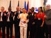 Dr. Hong, center, and other influential leaders give a thumbs-up to encourage everyone to make a positive impact on the world.