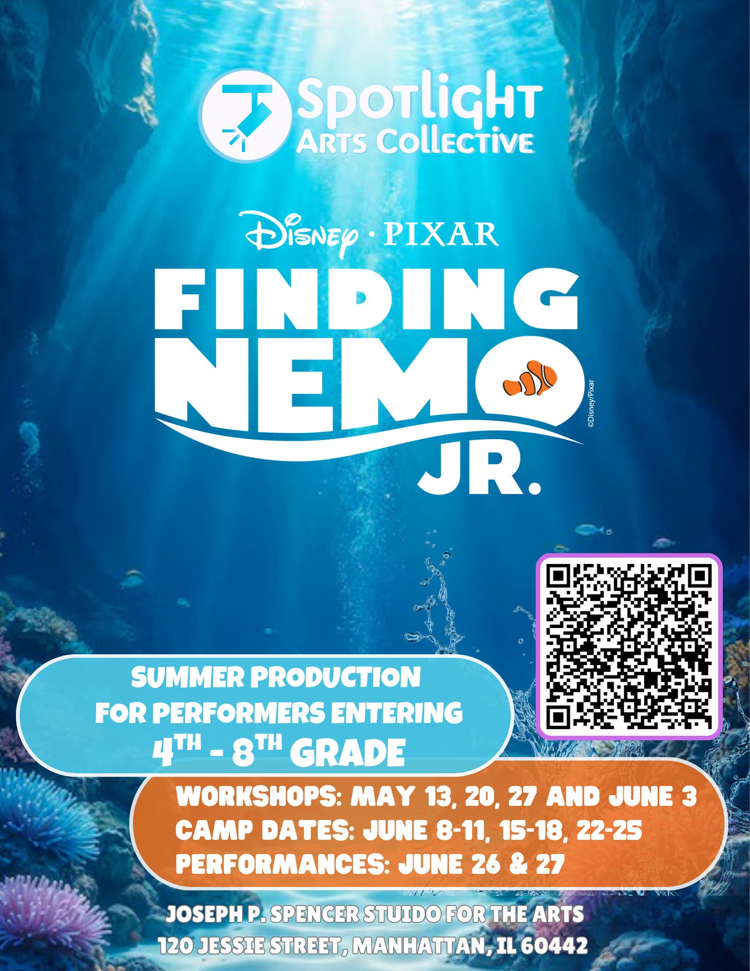 Spotlight Arts Collective presents, Disney and Pixar's "Finding Nemo: Jr"