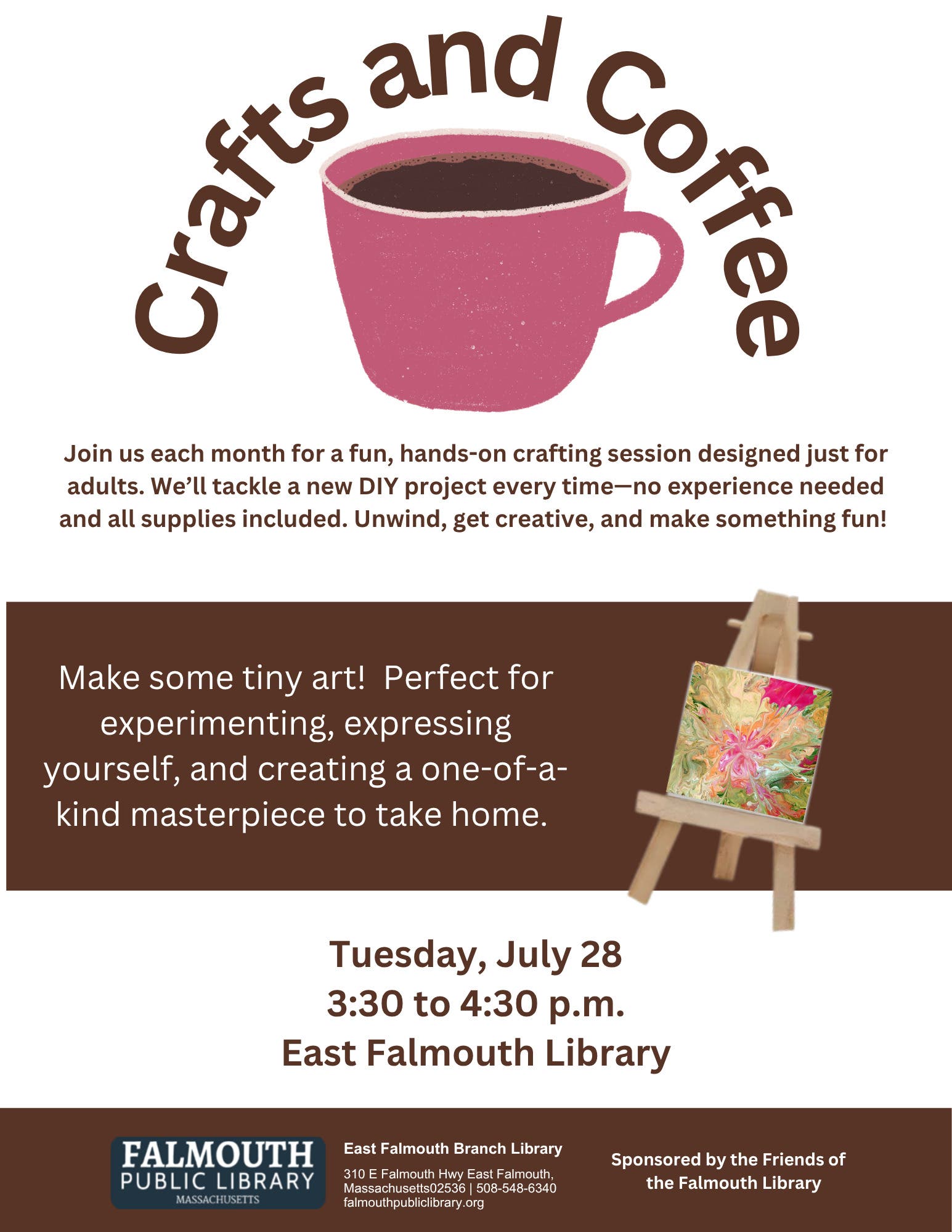 Crafts and Coffee at the East Falmouth Library