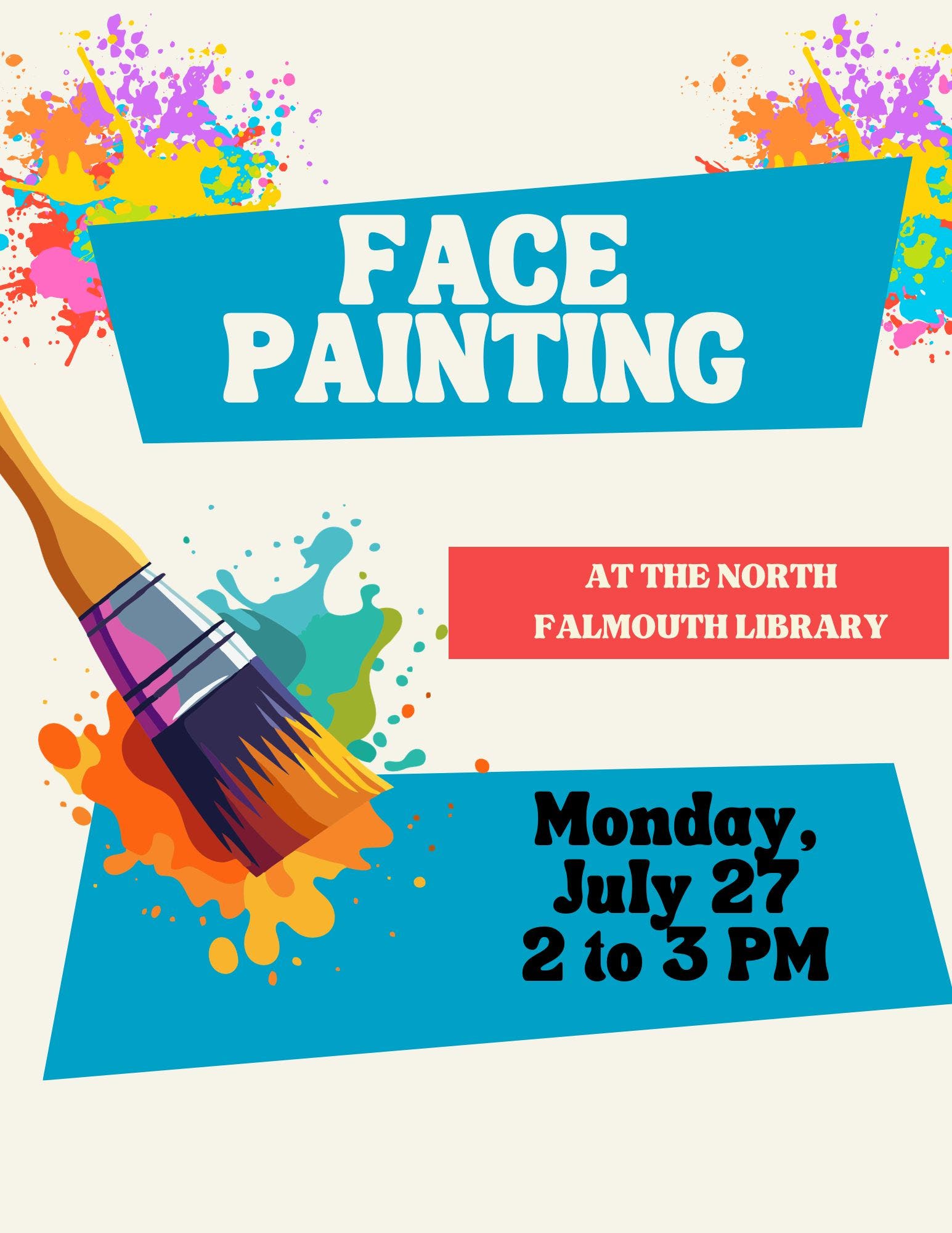 Face Painting at the North Falmouth Library