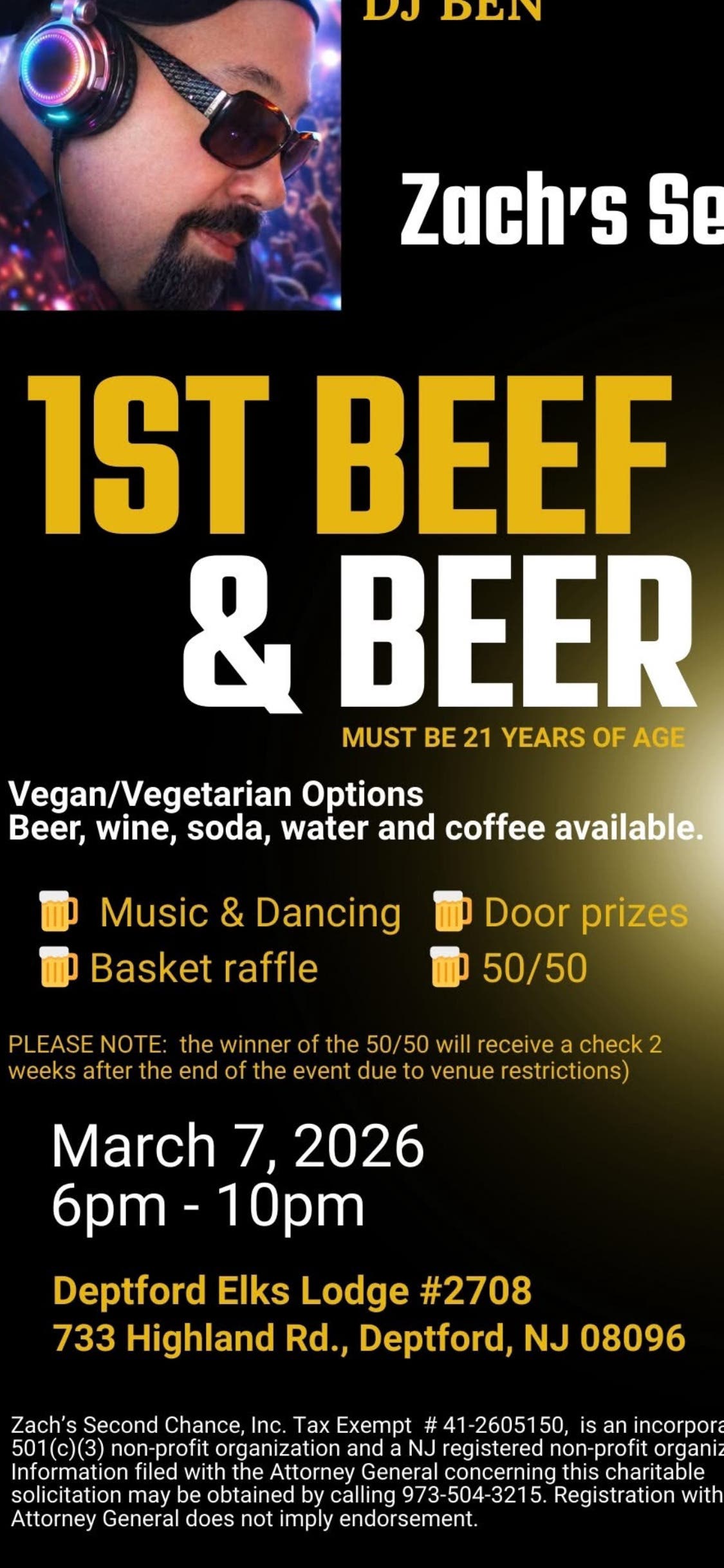 Zach’s Second Chance Beef & Beer Fundraiser