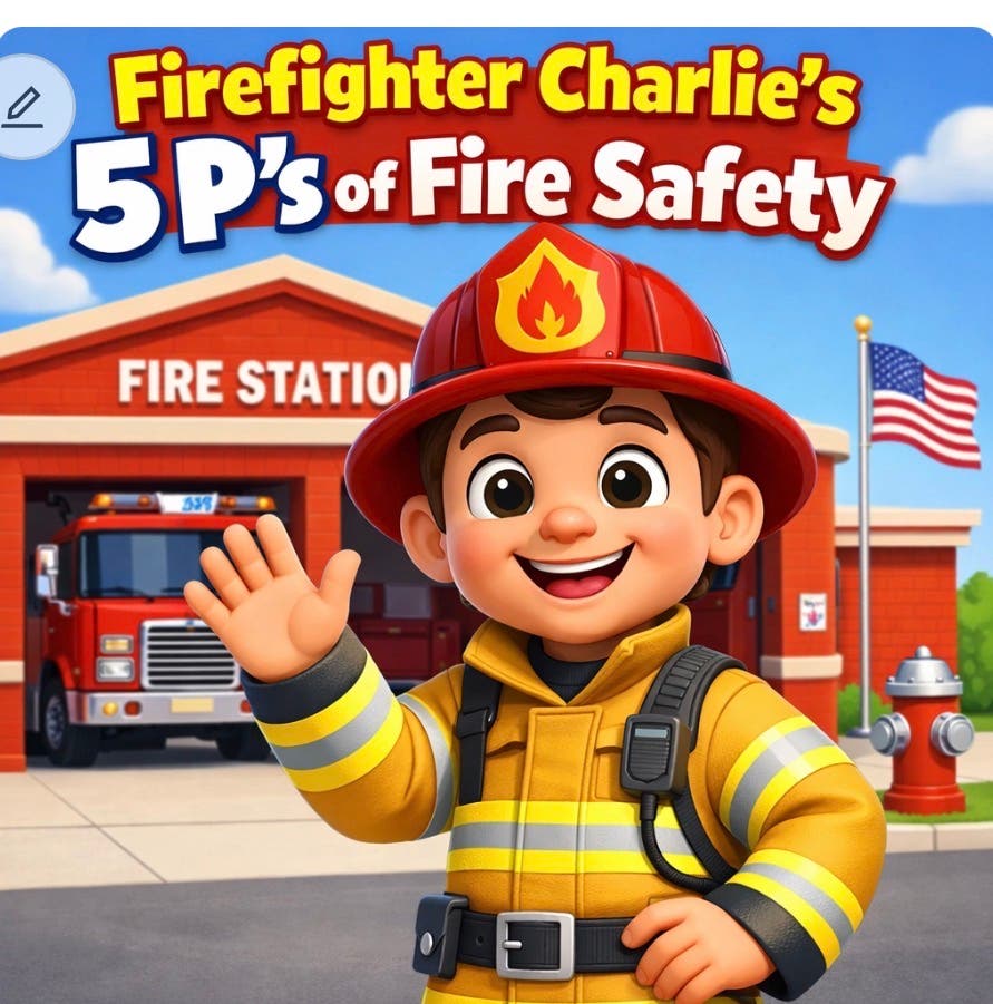 Firefighter Charlie’s “5” “P’s” of Fire Safety 