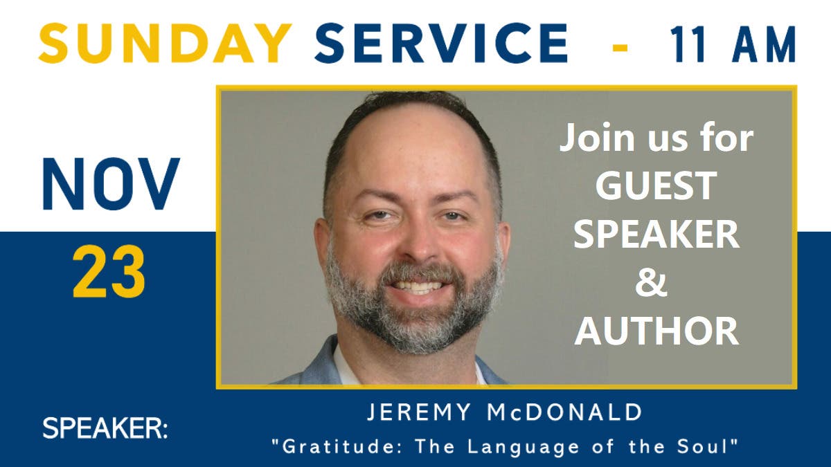 “Gratitude: The Language of the SOUL” with Jeremy McDonald ~ A Spiritual INTERFAITH Sunday Service
