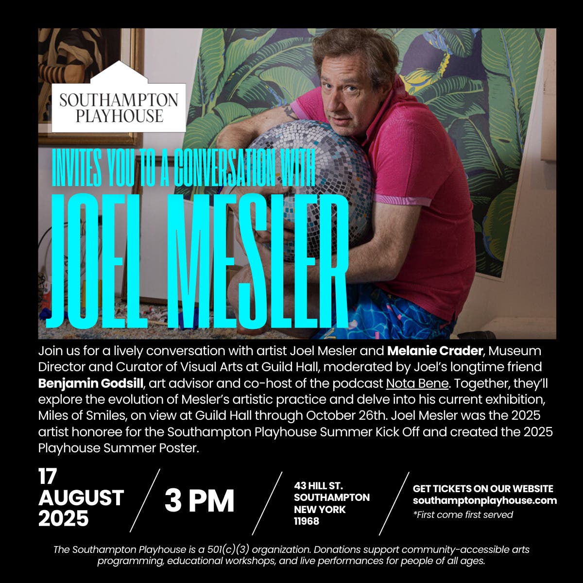 Joel Mesler: A Conversation - FREE EVENT