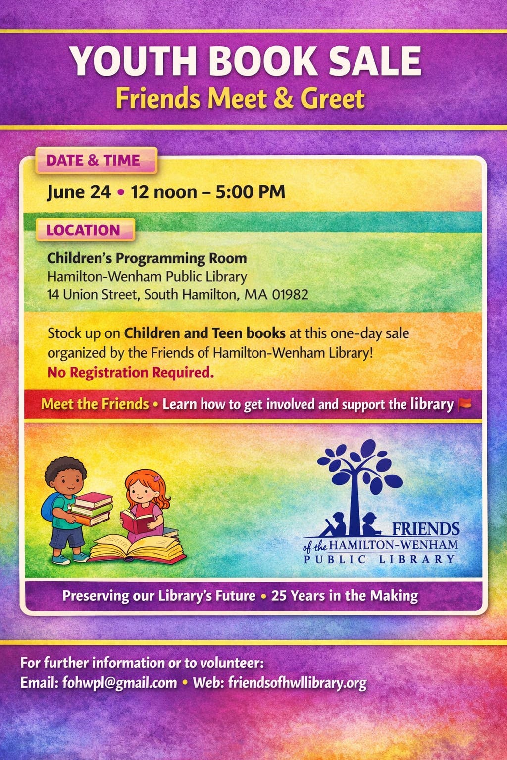 Youth Book Sale and Friends Meet & Greet