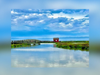 A photo of a little red cabin at Don Edwards Refuge in Fremont. (Shiela T.)