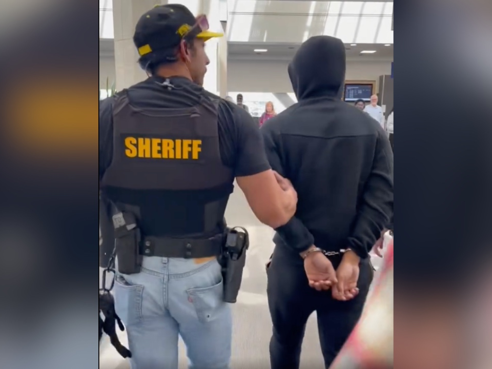 Deputies arrest a suspect in a fatal shooting at San Francisco International Airport. 