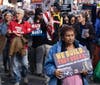 Protesters march in San Francisco on Friday, May 1. 