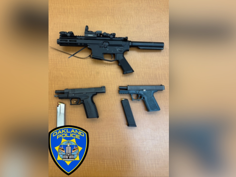 Guns seized during a recent countywide investigation in the East Bay, police said.