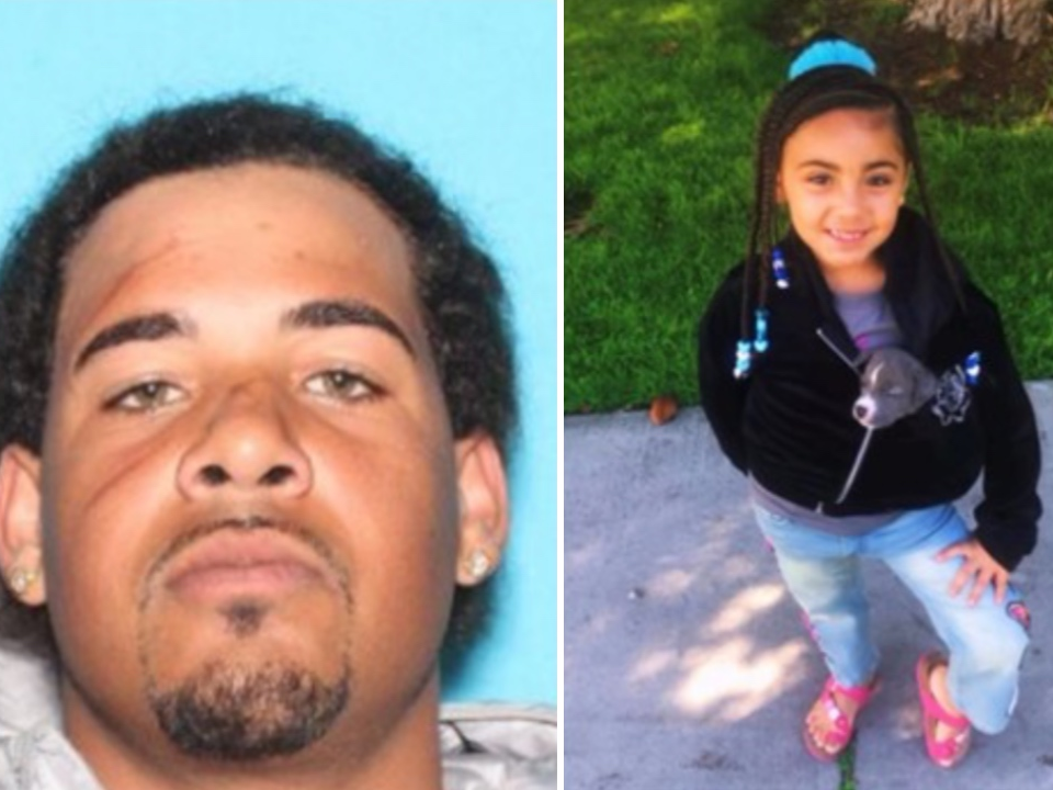 Donovan Blair (left) is suspected of abducting six-year-old Deleyah Mendoza out of Newark on Friday night.