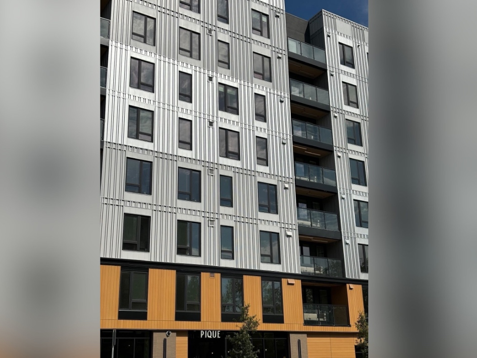 Pique, new housing along Telegraph Avenue advertised as housing for UC Berkeley students.