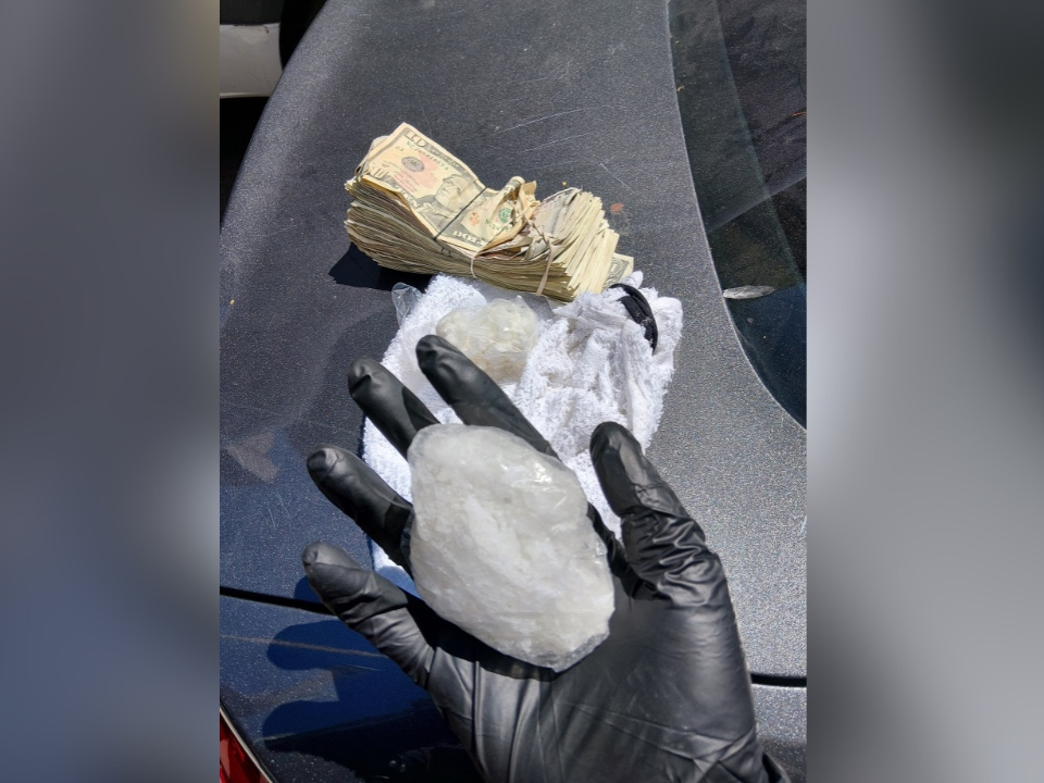 Evidence police say they seized during an operation targeting fugitives on Wednesday. 
