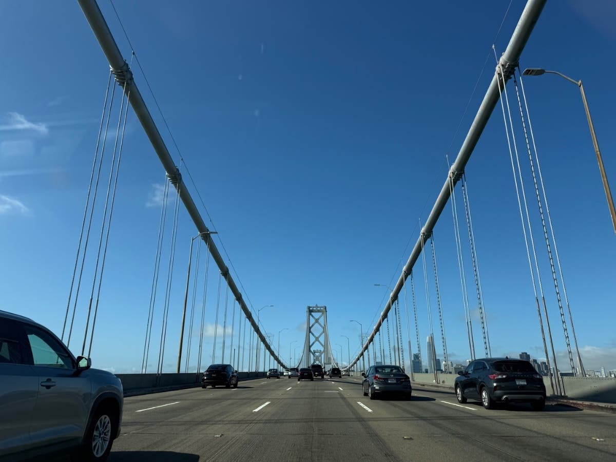 A photo of the Bay Bridge.