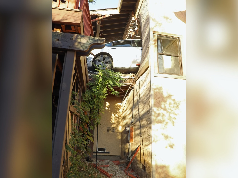 A car crashed into a Castro Valley home on Saturday, Oct. 10, according to authorities. 