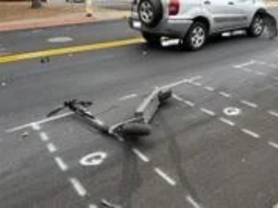 The scooter the children were riding at the time of the crash. 