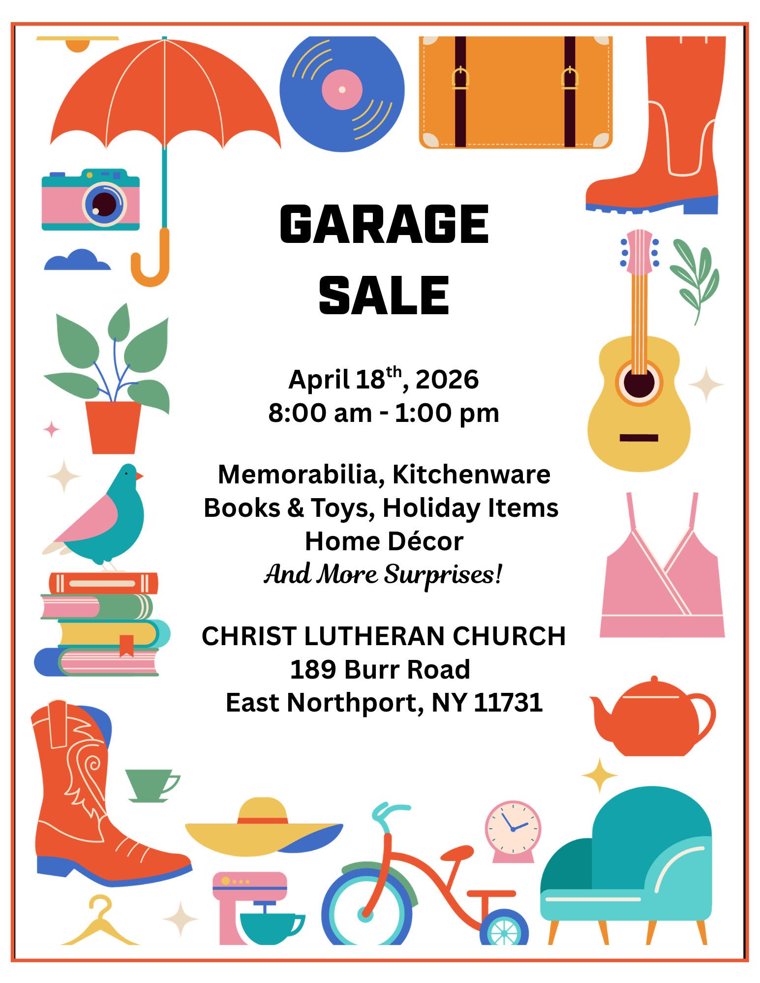 GARAGE SALE at Christ Lutheran Church