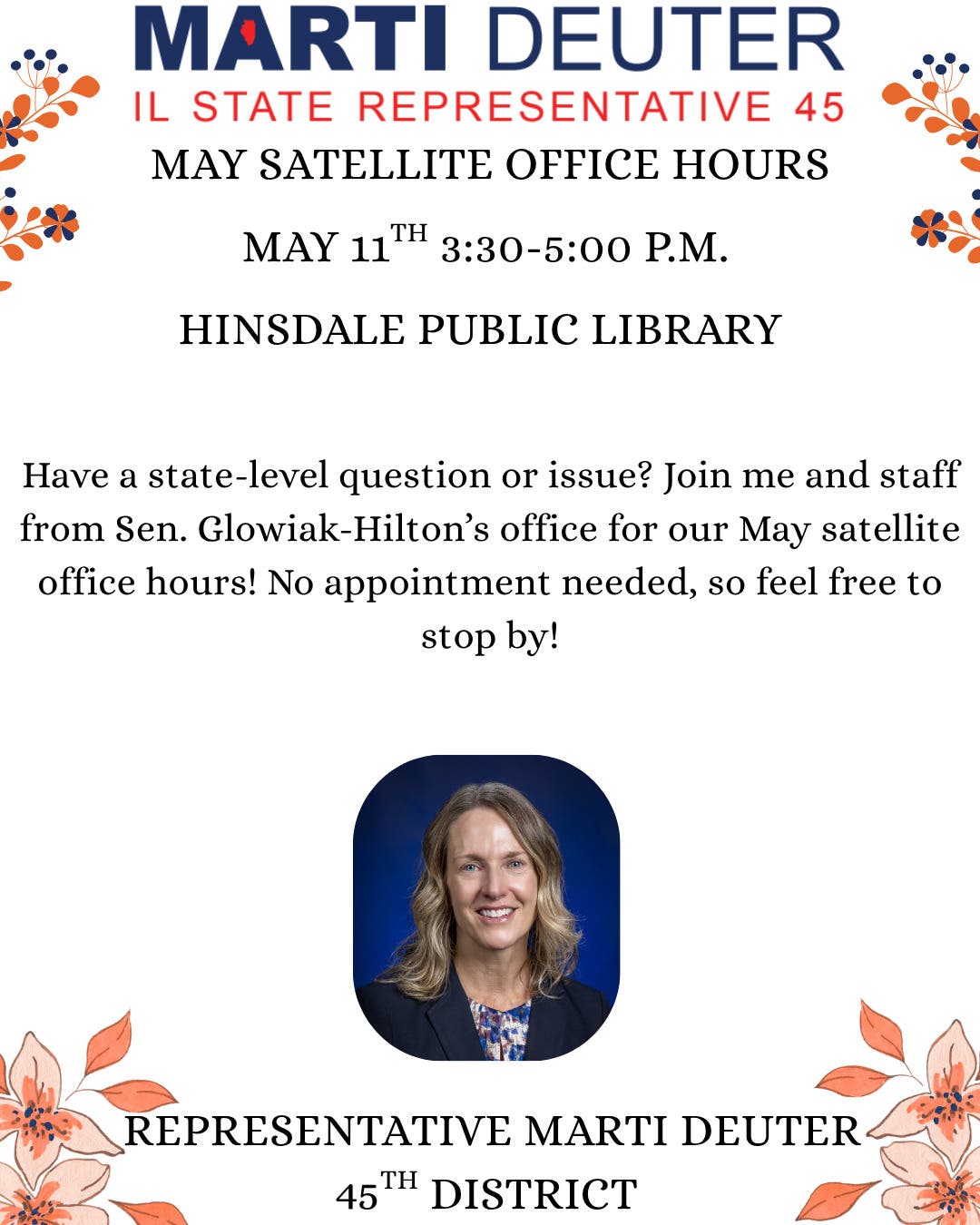 Marti Deuter May Satellite Office Hours
