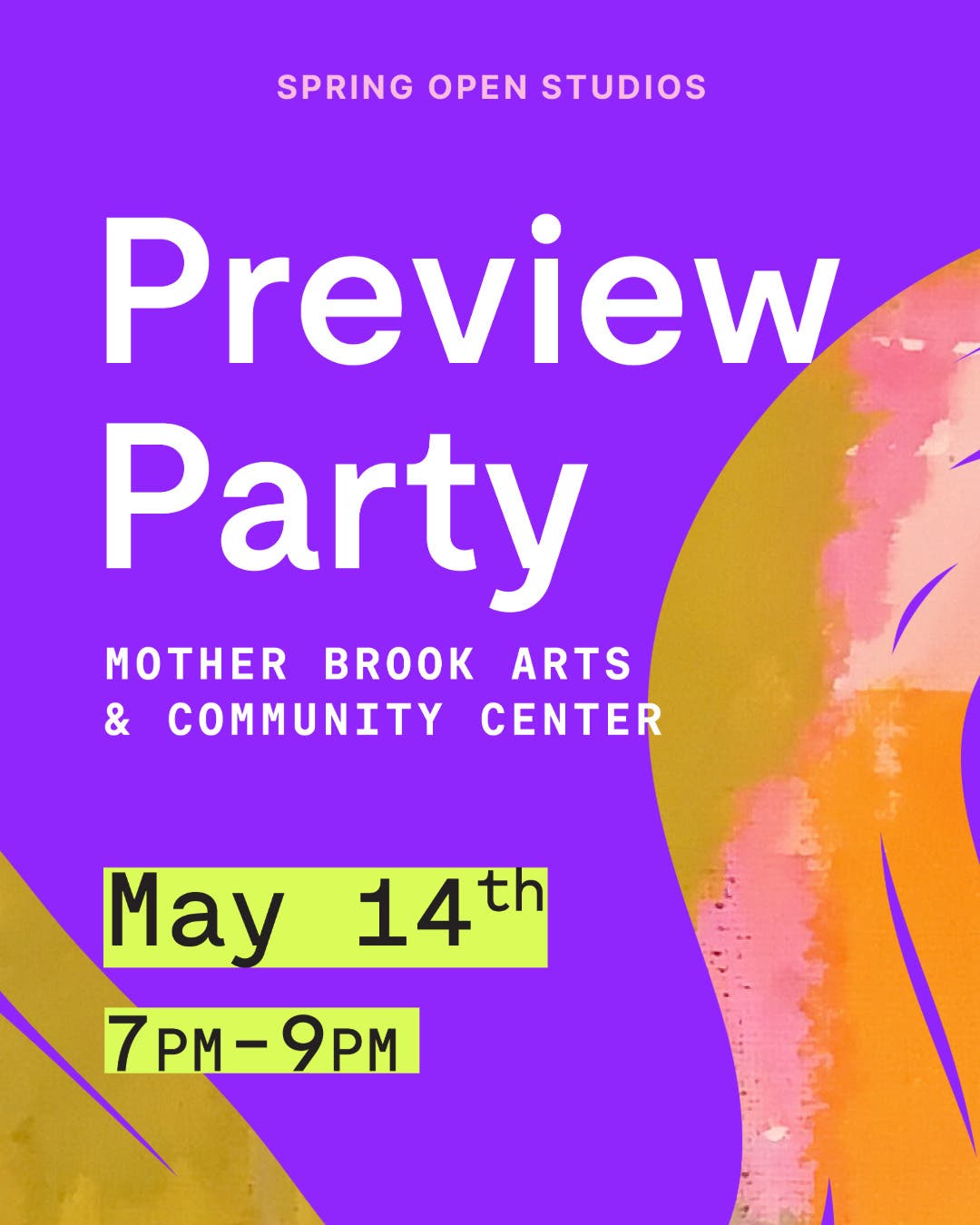 Open Studios Preview Party • May 14, 7pm-9pm • Live Music, Art in Bloom, Cash Bar
