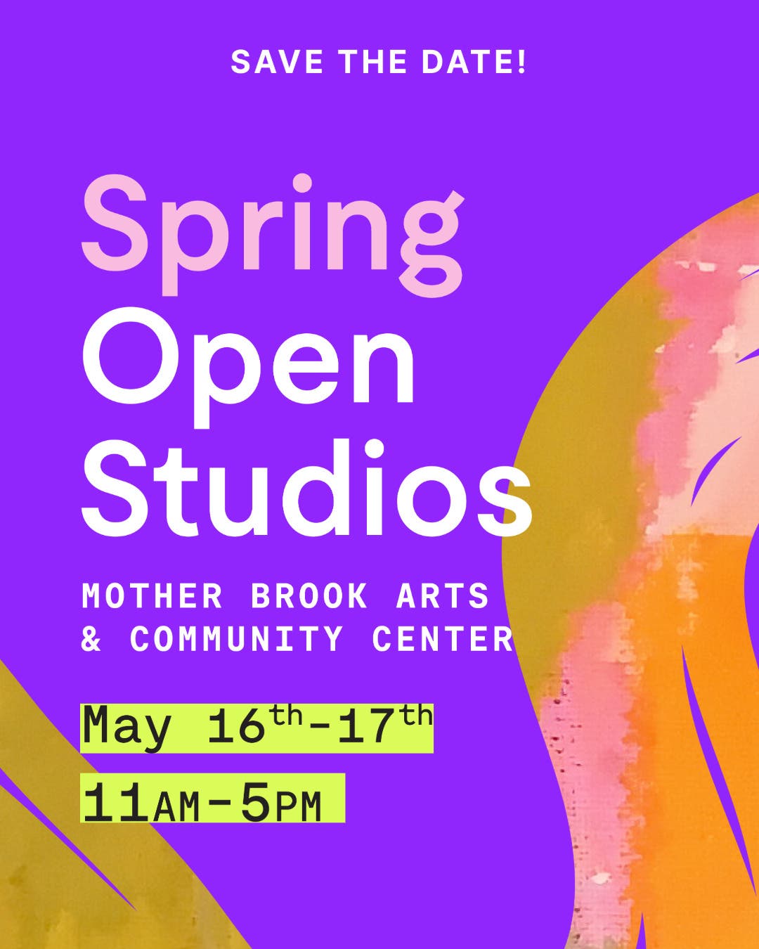Spring Open Studios • MBACC • May 16 & 17, 11am-5pm • FREE