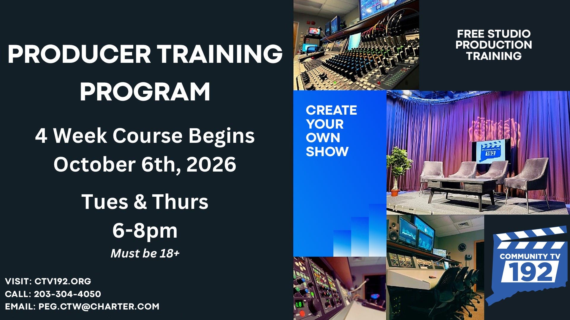 Western CT Community TV October Producer Training