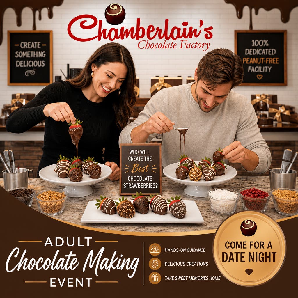 Adult Chocolate Making Experience BYOB Chamberlains Roswell GA