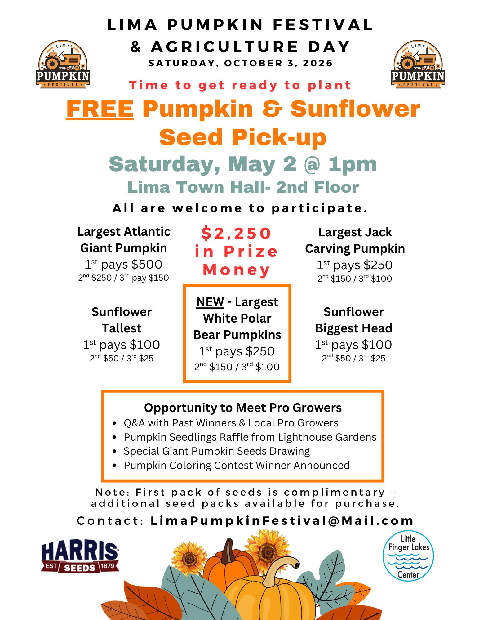 FREE Pumpkin & Sunflower Seed Pickup Meeting