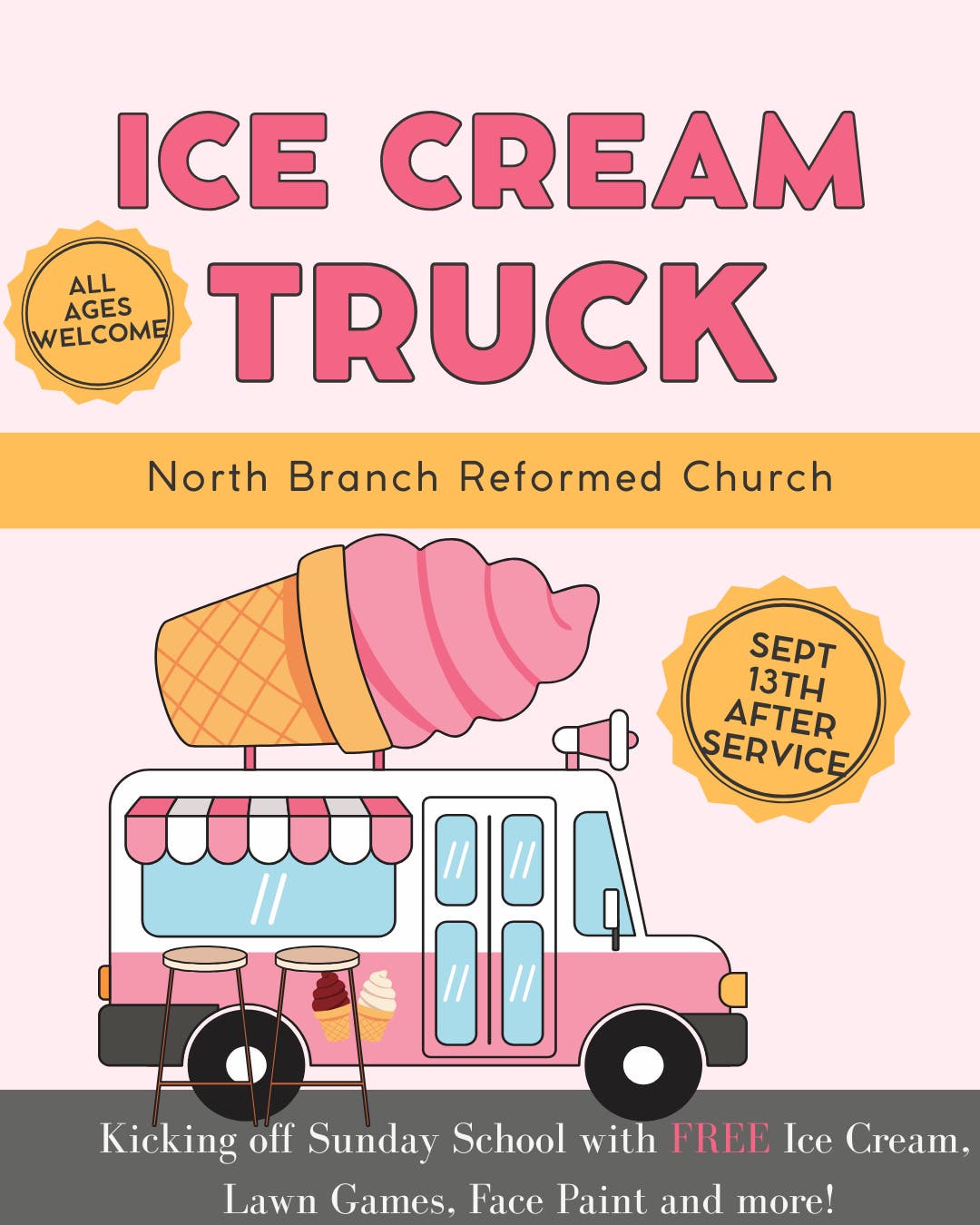 Sunday School Kick Off with Free Ice Cream
