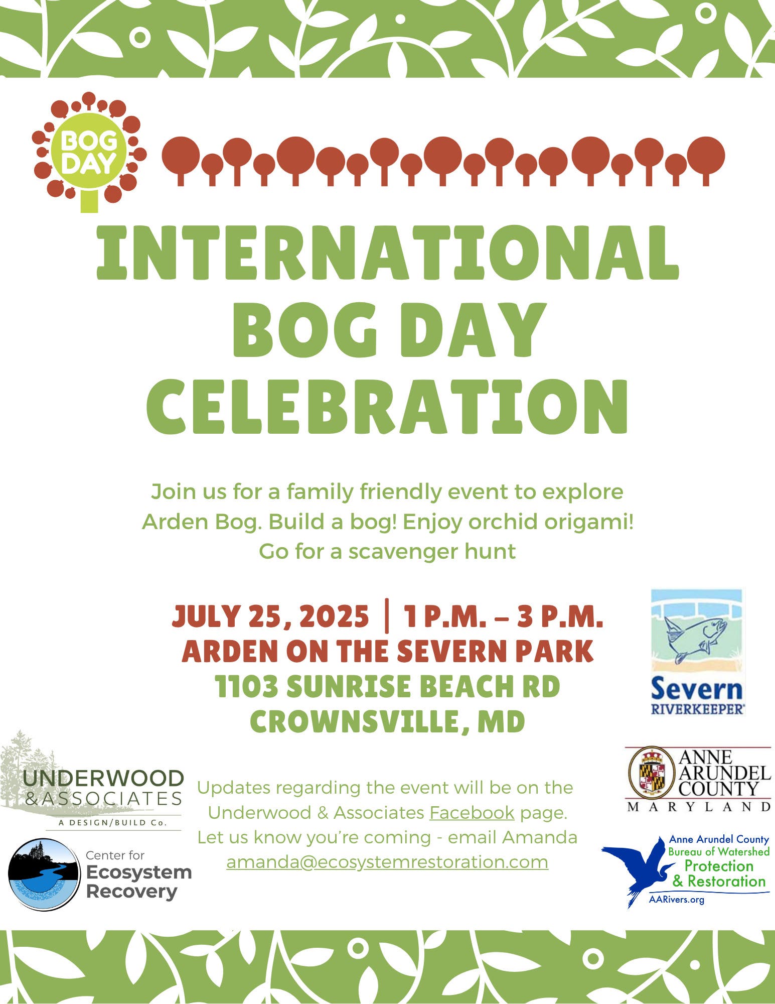 International Bog Day Celebration at Arden Park