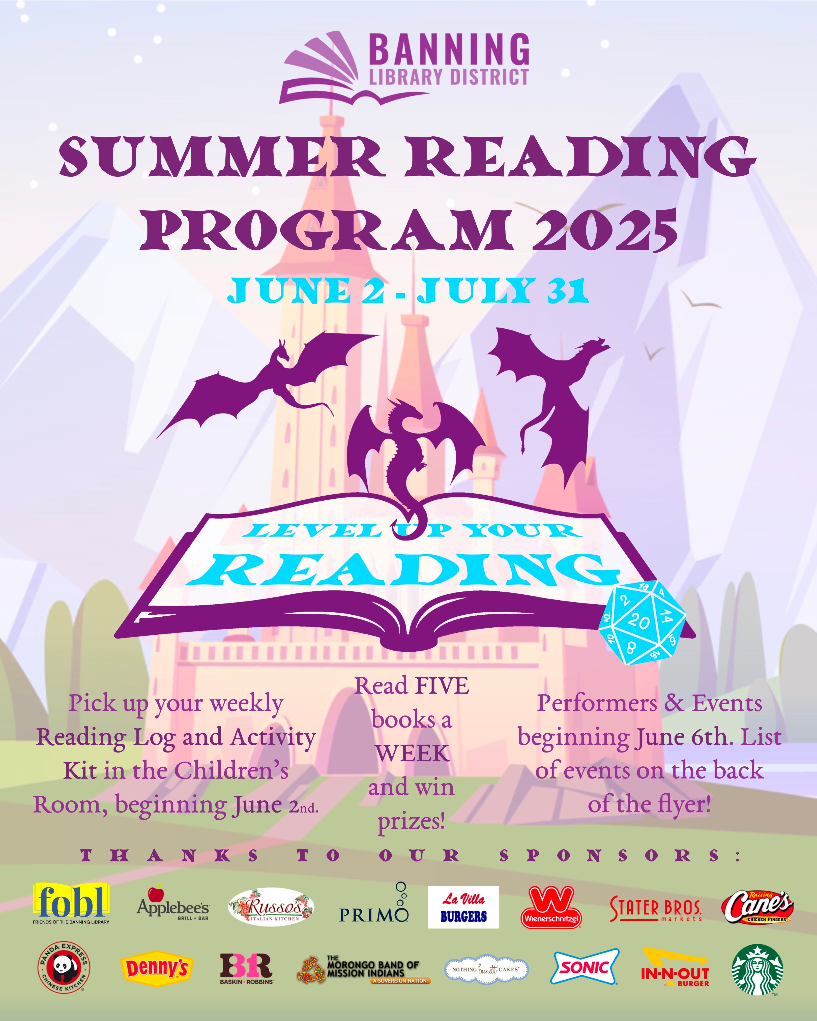Banning Library District Annual Summer Reading Program