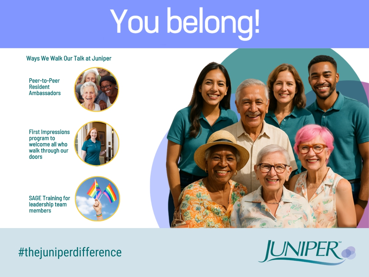 "You belong” is more than a slogan; it’s a guiding principle that shapes how communities welcome and support every resident, family member, team member, volunteer, and visitor.